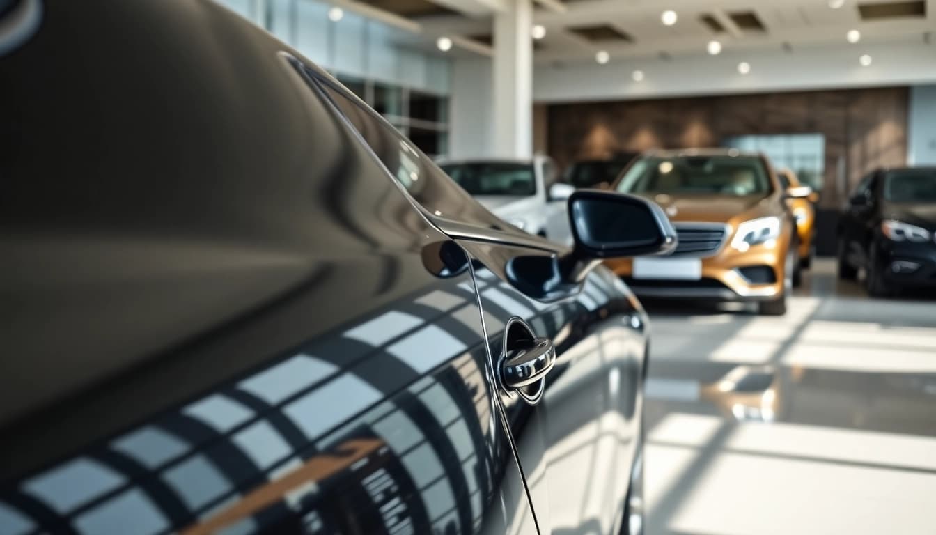Showcasing Ashley cars in an elegant showroom with luxurious designs and finishes.