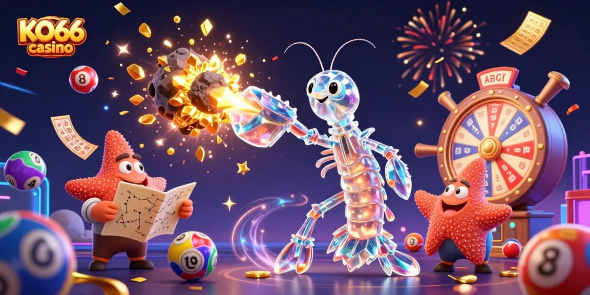 Experience the excitement of KO66 casino with lively characters and vibrant game elements.