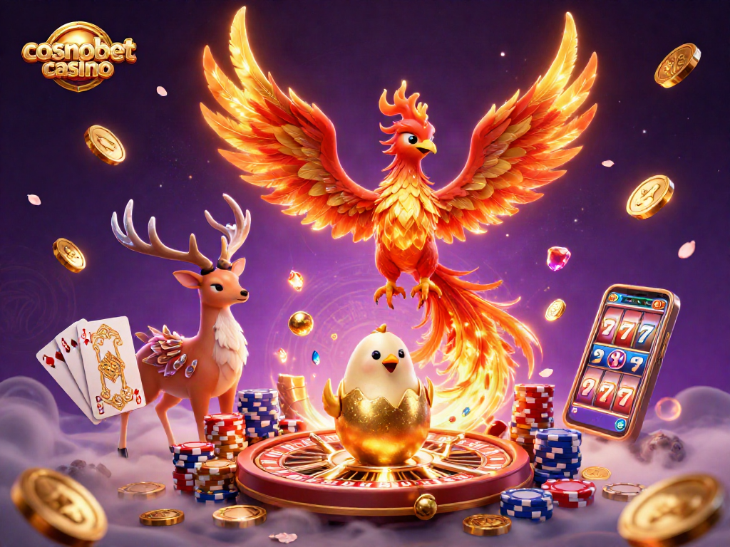 Experience the thrilling cosmobet casino with captivating games, lucky symbols, and immersive visuals.