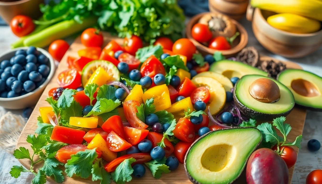 Experience the vibrant world of healthy food with a colorful spread of fresh fruits and vegetables.