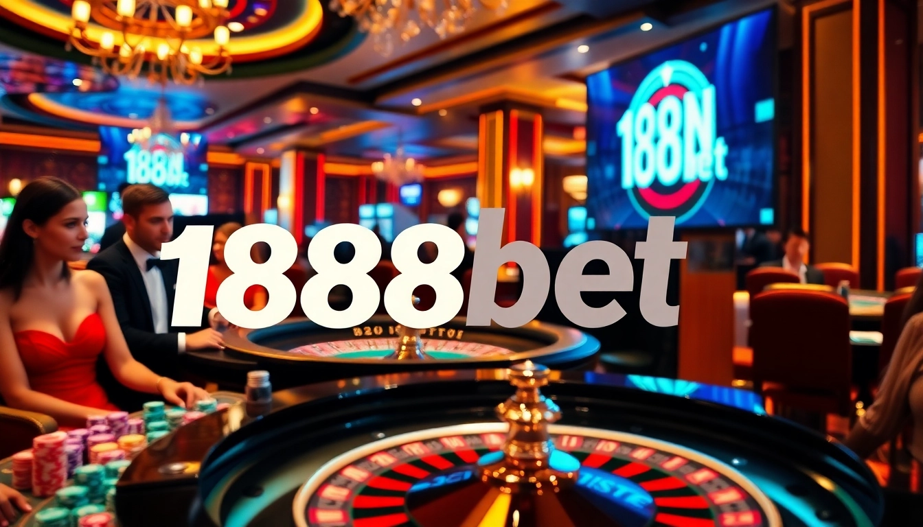 Players enjoying a thrilling roulette game at 188bet's casino, vibrant atmosphere.