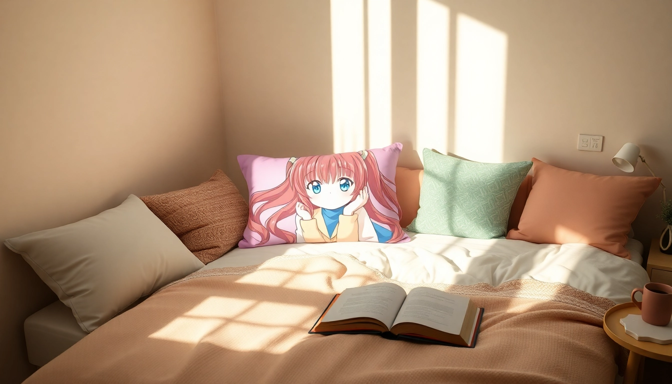 A plush dakimakura pillow with an anime character design, ideal for comfort and style.