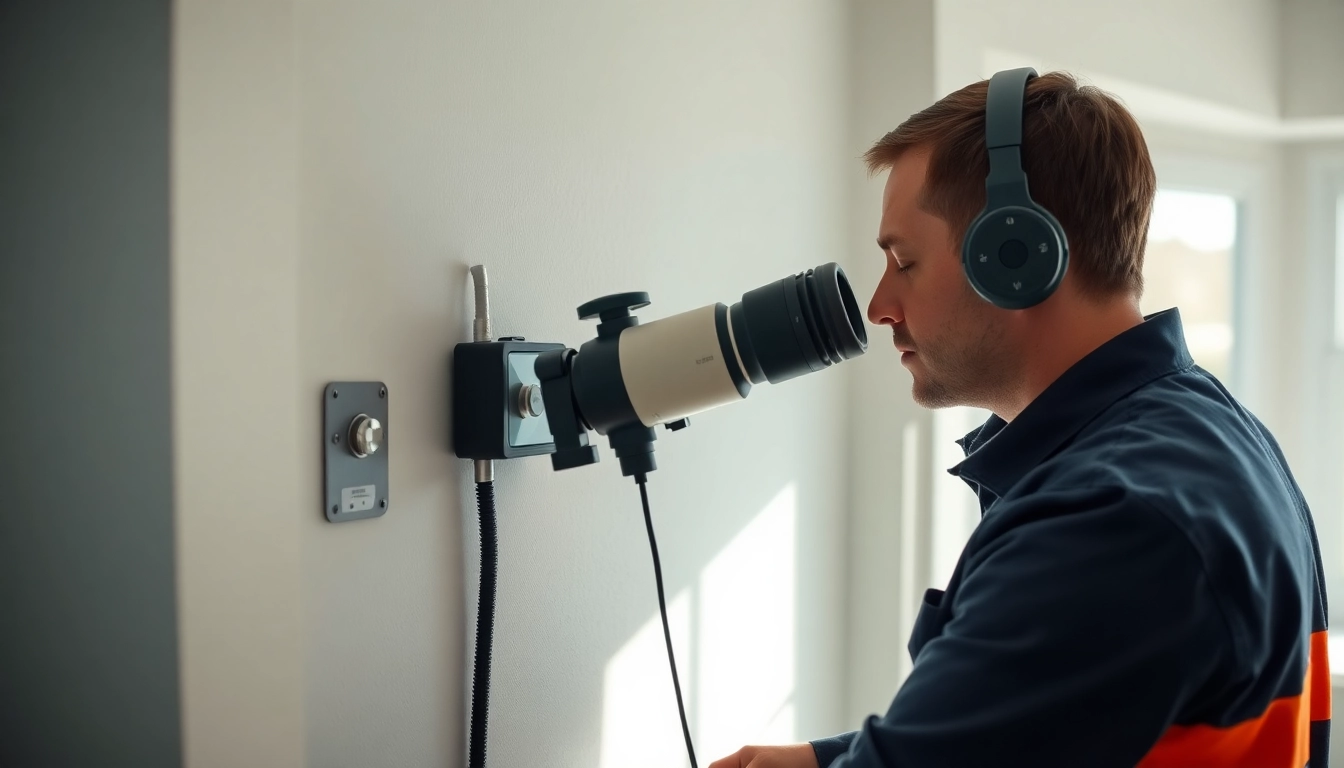 Professional technician conducting Leak Detection Cornwall services in a modern home setting.