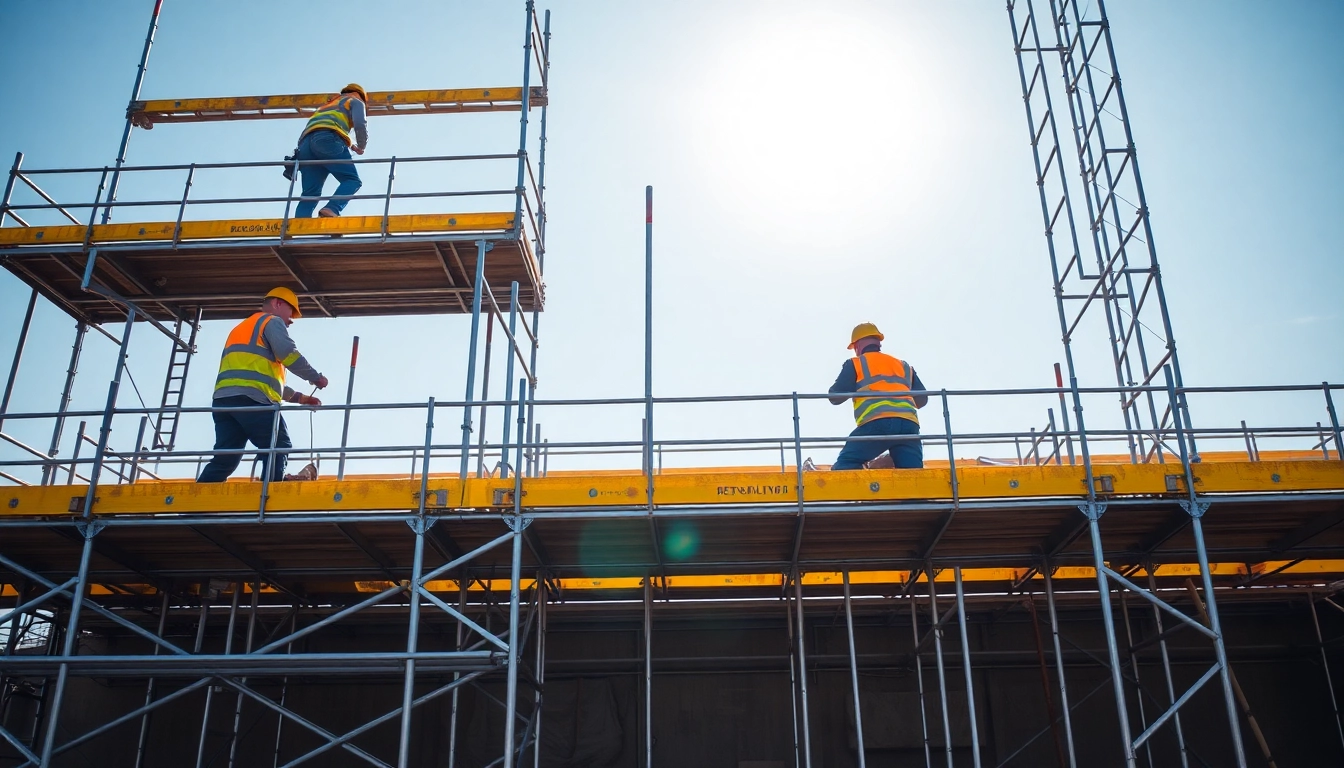 Caffolding Bolton displayed with workers ensuring safety and precision on a construction site.