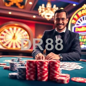 Experience the excitement of gaming at DR88, featuring vibrant tables and thrilling roulette wheels.