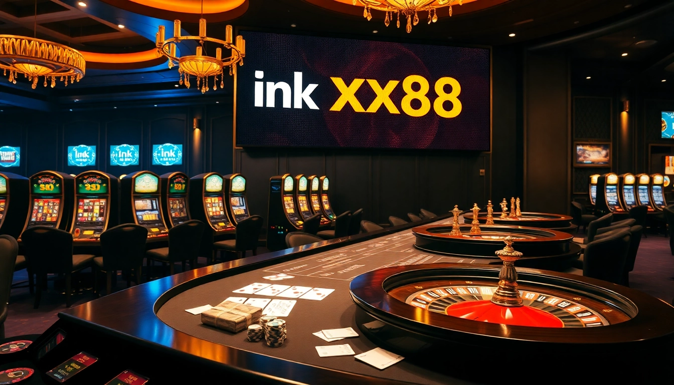 Experience thrills at link xx88 with vibrant casino tables and slot machines.