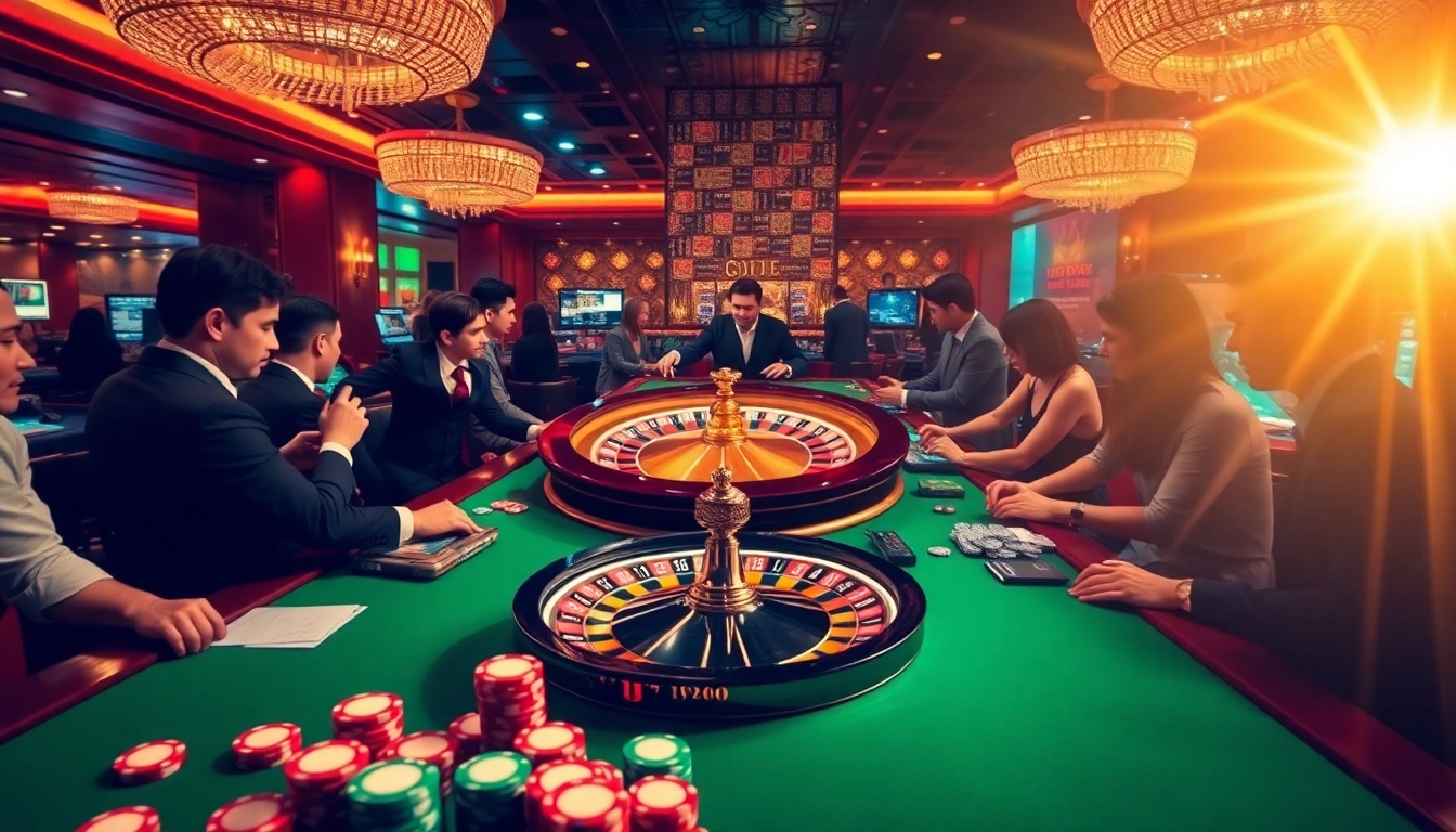 Place your bets on the vibrant roulette wheel at okbay casino while enjoying the thrill of gambling.