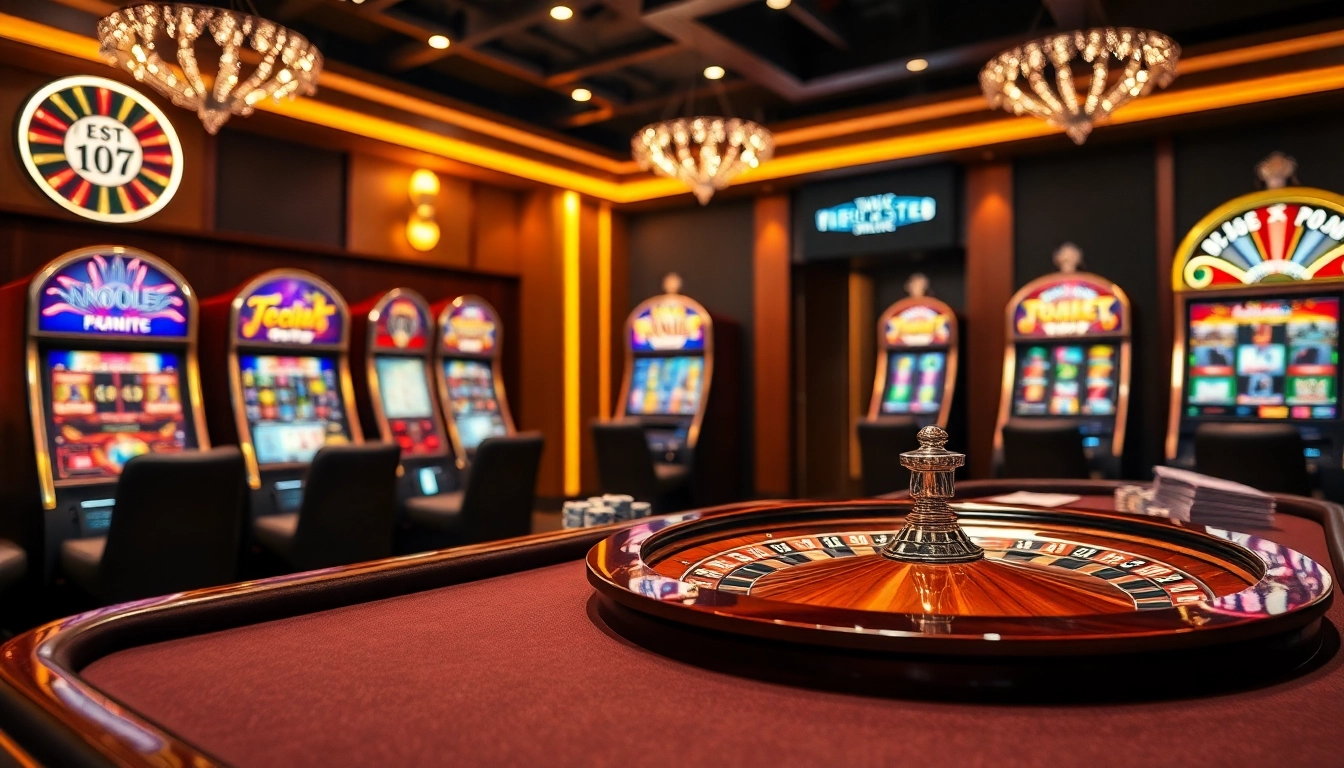 Experience the thrill of gambling with tv88 at a luxurious casino table, filled with poker chips and betting slips.