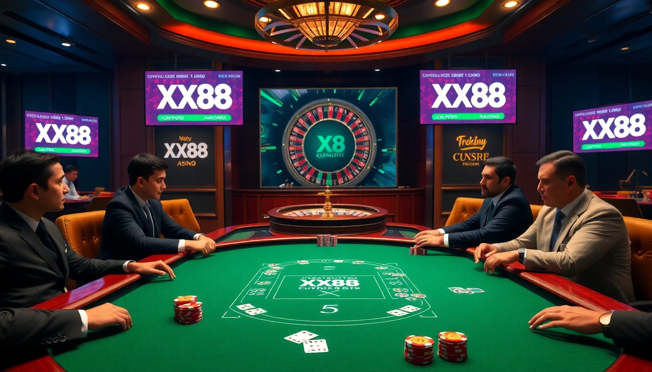 Experience the thrill of online gambling at https://xx88.promo/ with a luxurious poker scene.