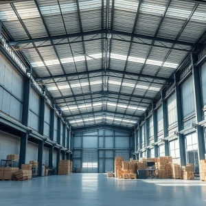 Esplora le caratteristiche essenziali di come comprare un capannone in un ampio magazzino industriale.