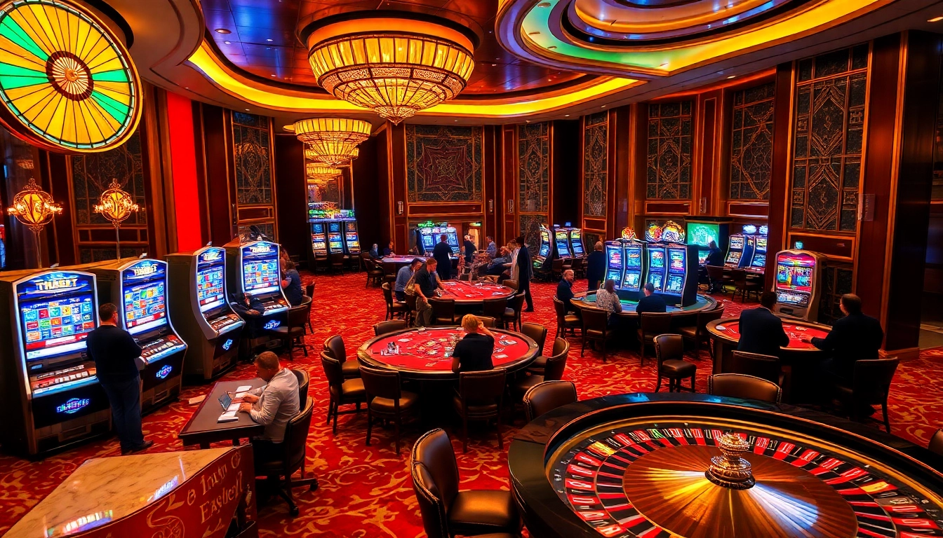 Players enjoying a thrilling gaming experience at THABET casino.