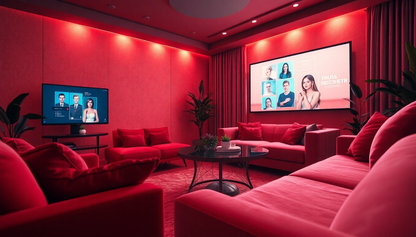 Engaging image of a cozy virtual chat room for ai sex chat with AI characters and intimate ambiance.