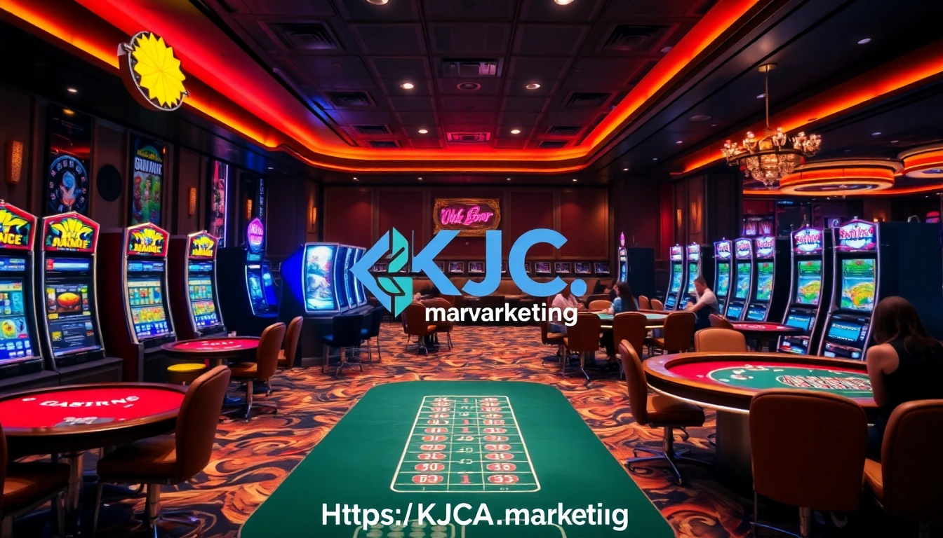 Experience the excitement of gaming at https://kjc.marketing/ with luxurious casino tables and vibrant players.
