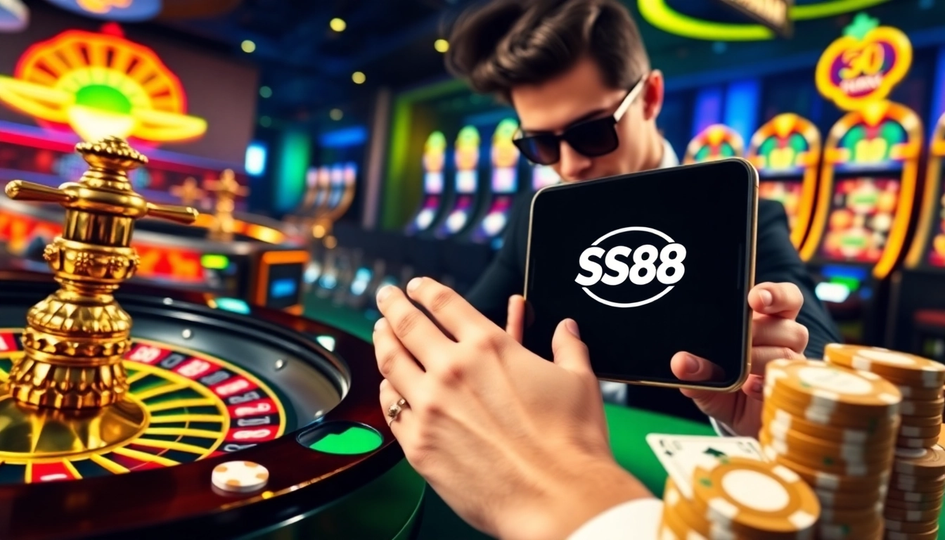 Engaging with SC88 online casino games featuring roulette and poker chips for thrilling gameplay.