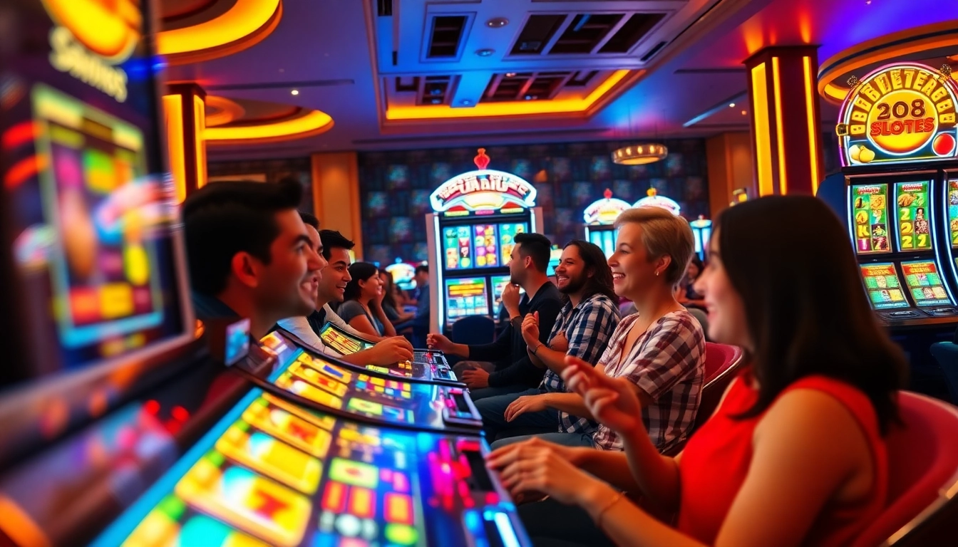 SC88 Slot gaming excitement in a luxurious casino atmosphere.
