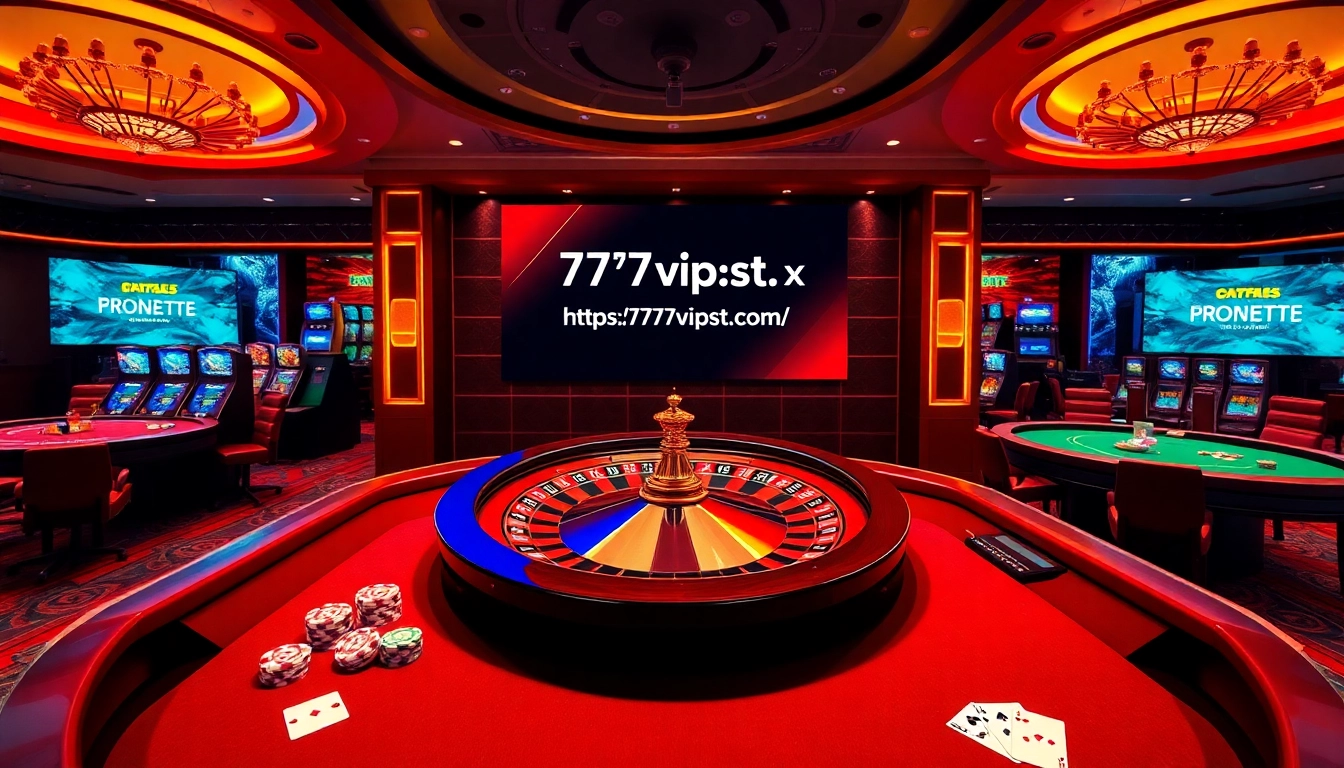 Experience the excitement of online gambling at https://777vipst.com/ with vibrant casino visuals and thrilling gaming elements.