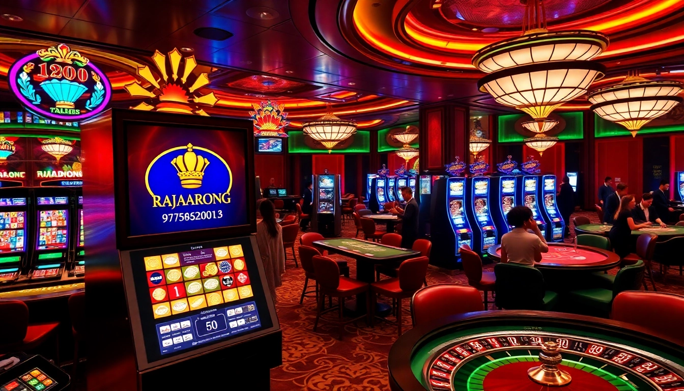 Experience thrilling gameplay with RAJABARONG at the vibrant casino featuring top slot machines.