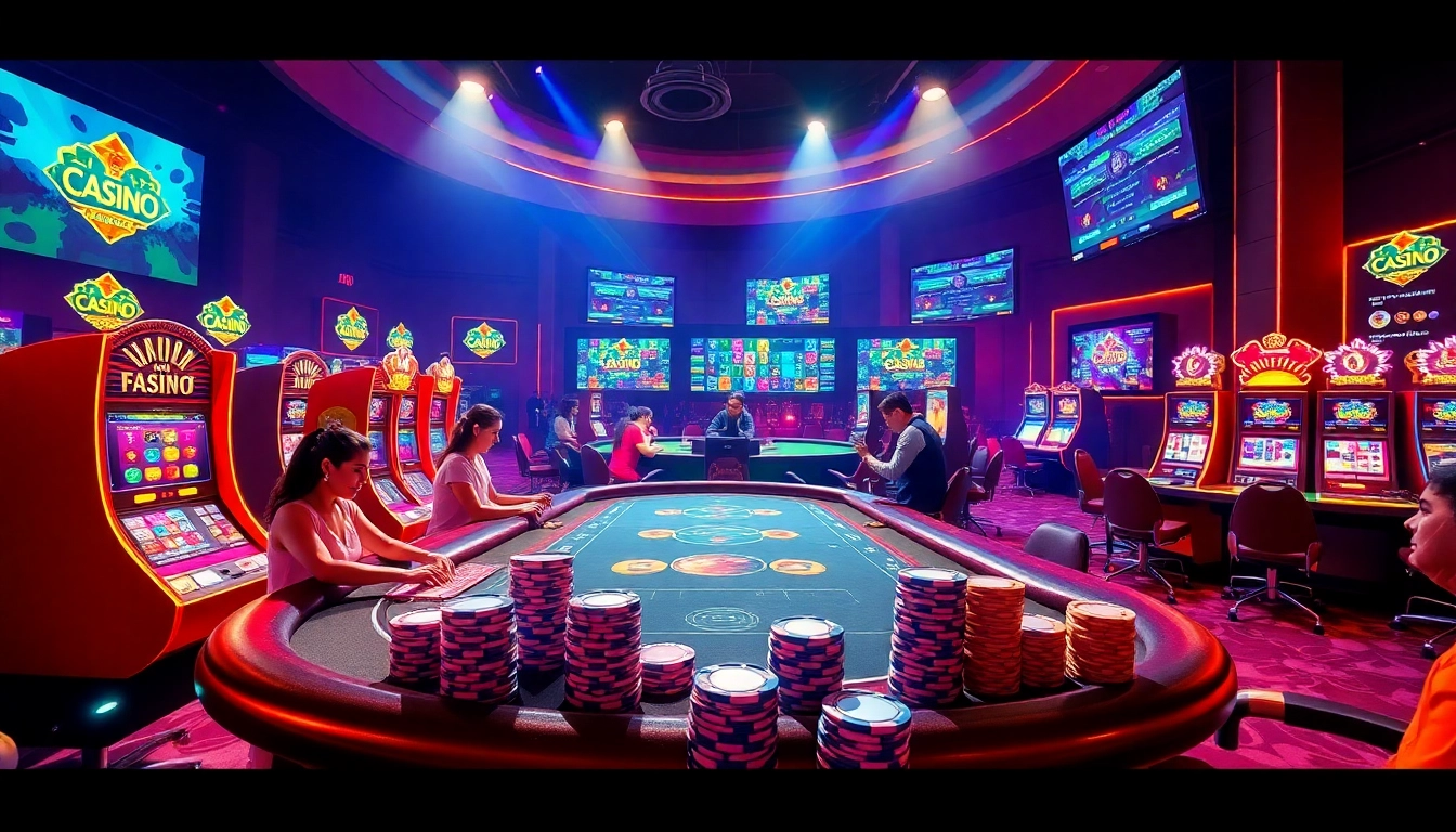 Experience luxury gambling action at https://777vip.bio/ with engaging casino tables and vibrant slot machines.