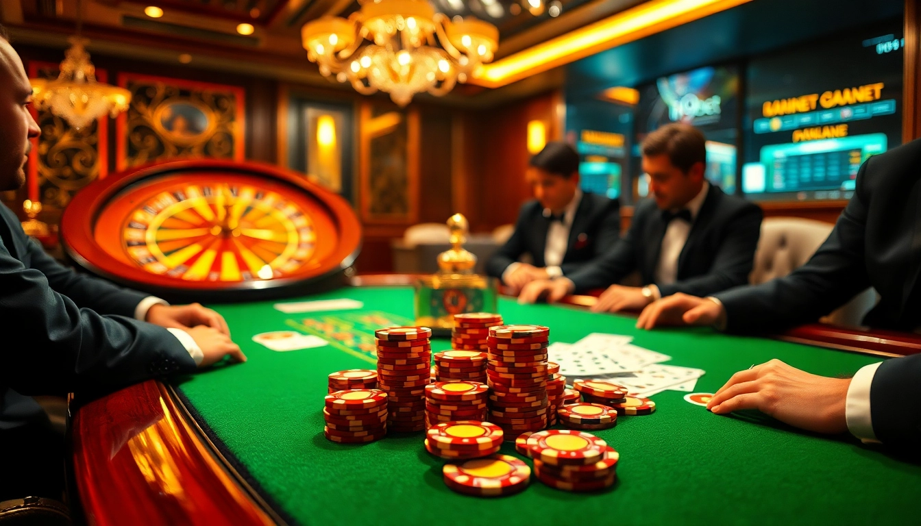Experience the thrill of high-stakes gaming at i9bet casino with professional players and vibrant tables.