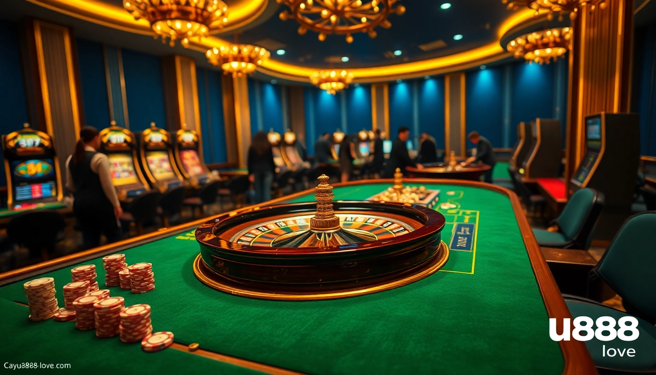Experience the thrill of gaming with u888 love at a vibrant casino table.