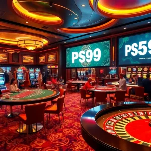 Engage with thrilling casino moments at PS99 COM featuring slot machines and poker tables.