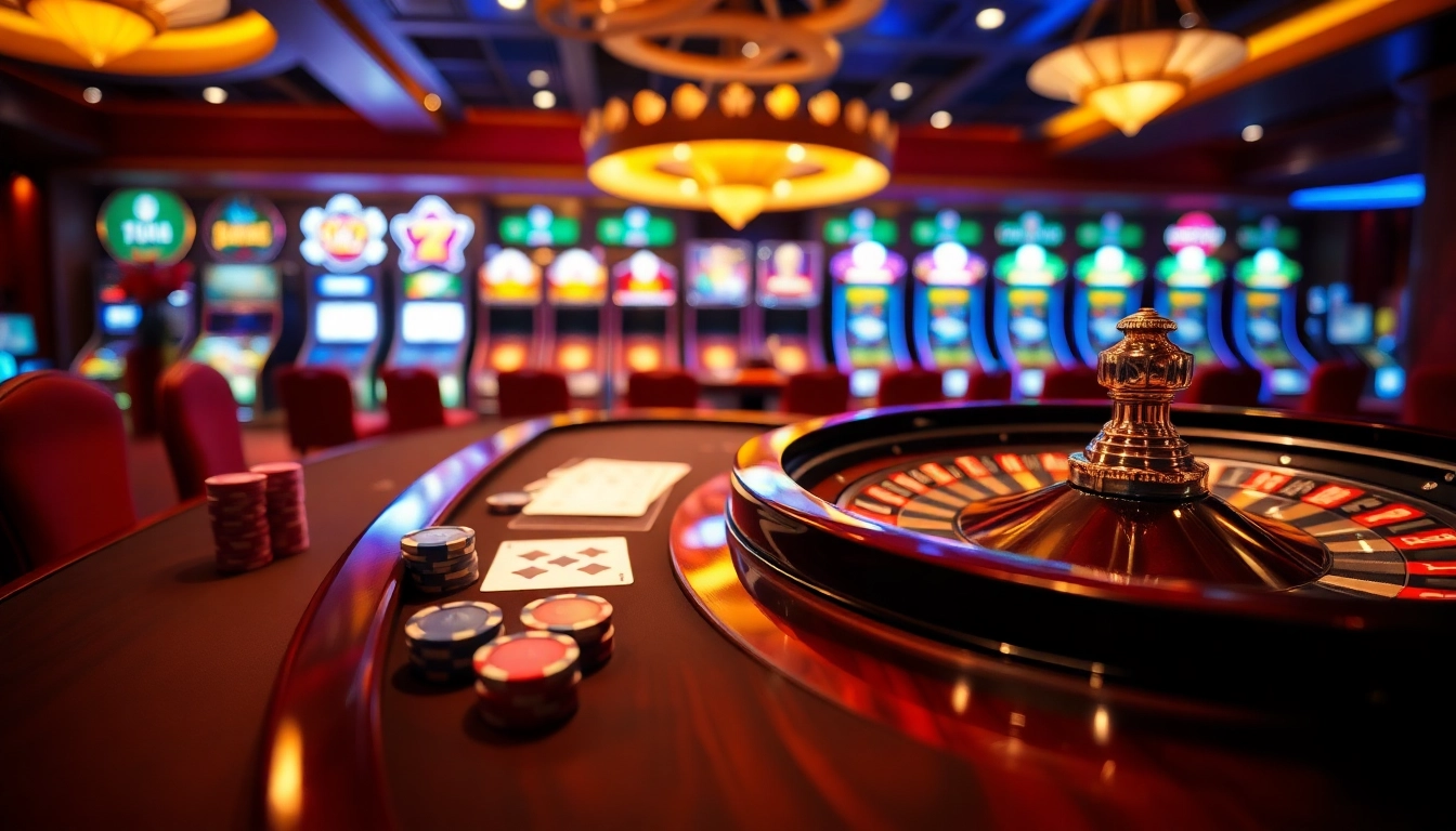 Experience the excitement of gambling with Liên Minh KJC, featuring vibrant casino tables and games.