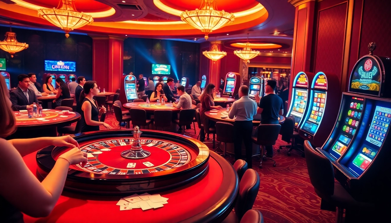 Experience thrilling gameplay at okking.group with vibrant casino tables and exciting slot machines.