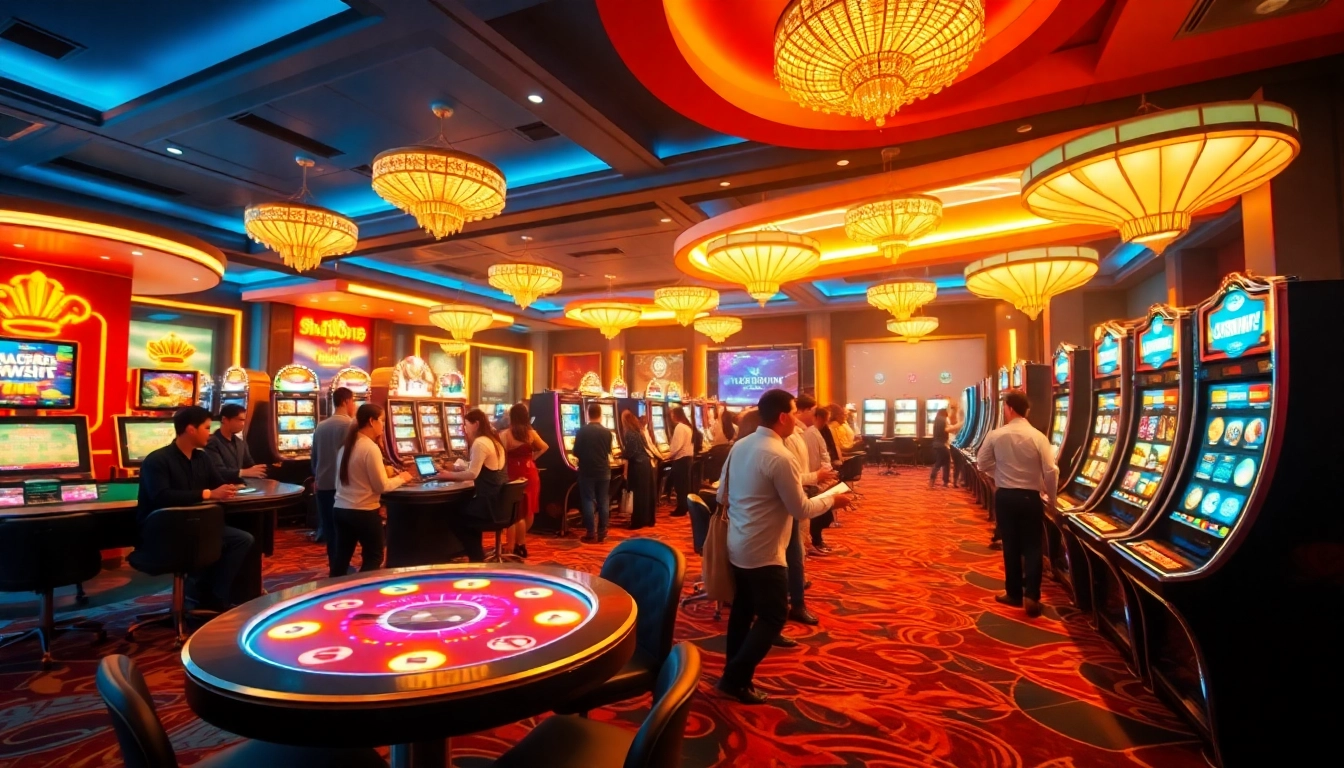 Hello88win.live online casino scene featuring vibrant gaming tables and players enjoying their experience.