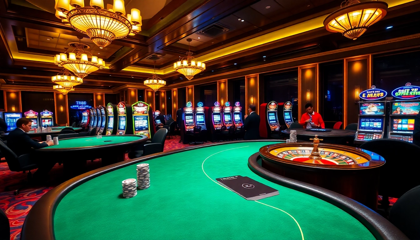 Experience the excitement of tr88 at luxurious casino tables filled with eager players.