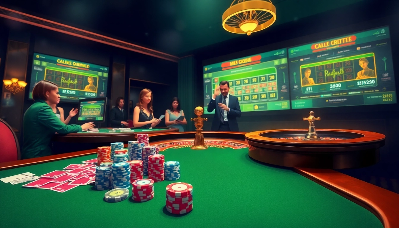 Experience the thrill of MD5 casino gaming with engaging players, vibrant cards, and a spinning roulette wheel.