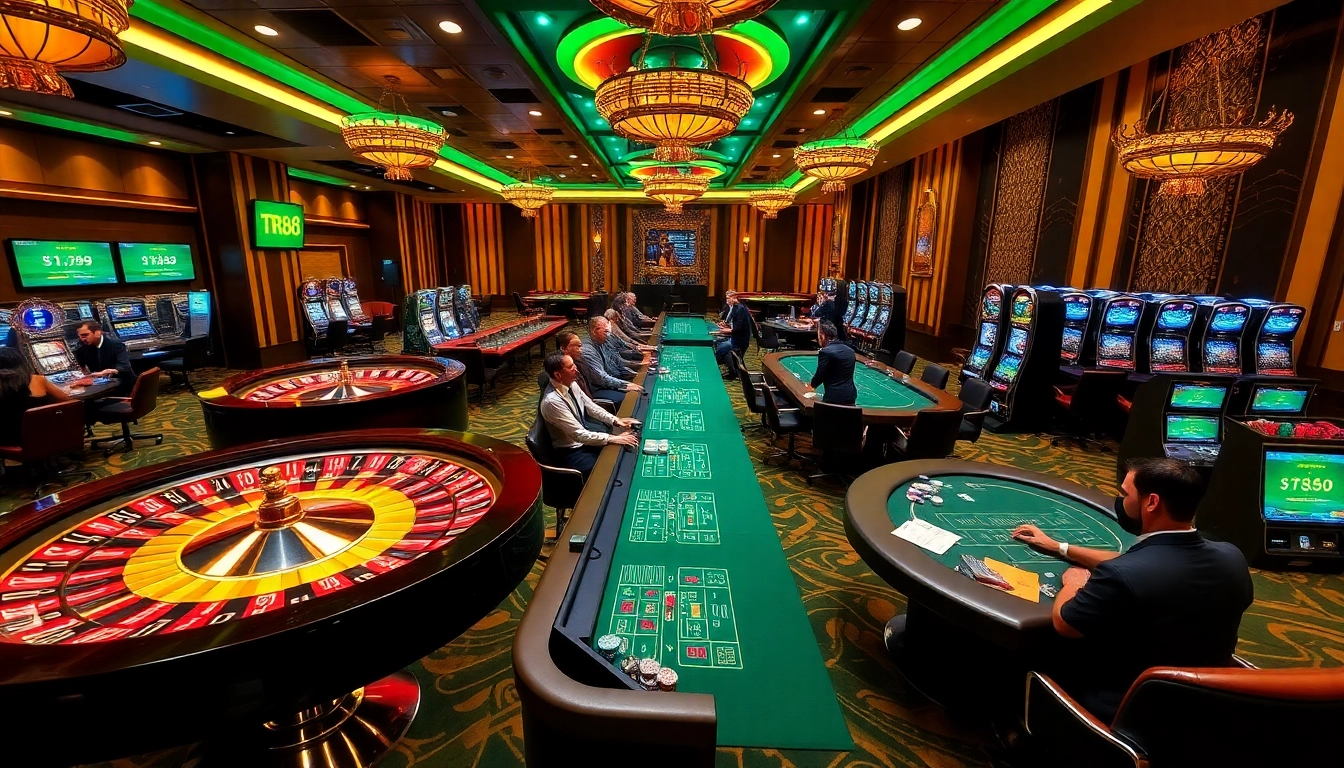 Experience the thrill of gambling at TR88 with vibrant games and professional dealers.