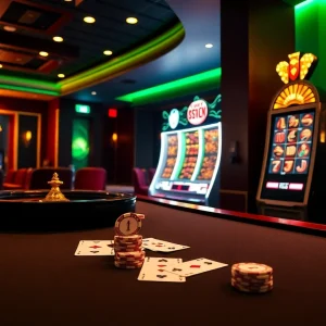 32Win invites players to enjoy excitement at a luxurious poker table with vibrant chips and cards.