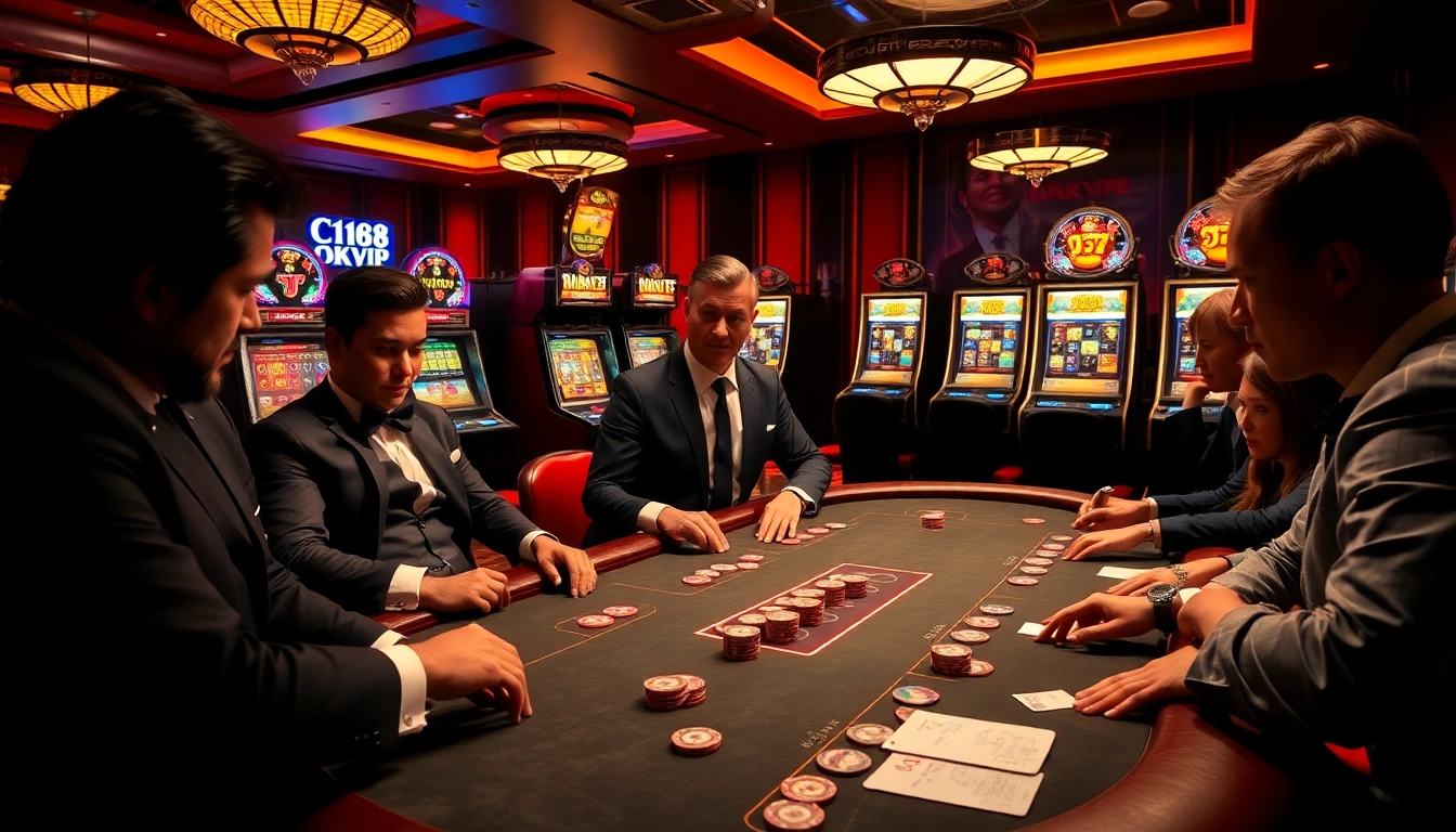 Experience the thrill of C168 OKVIP as players engage in high-stakes poker action.