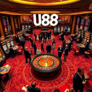 Experience the excitement of u88 casino games with vibrant poker chips and roulette tables.