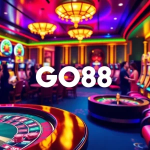 Excited players enjoy the thrilling gaming experience at GO88's vibrant online casino.