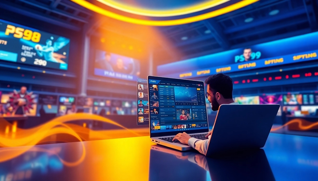 Engaging PS 99 sports betting and casino game interface showcasing excitement and modern technology.