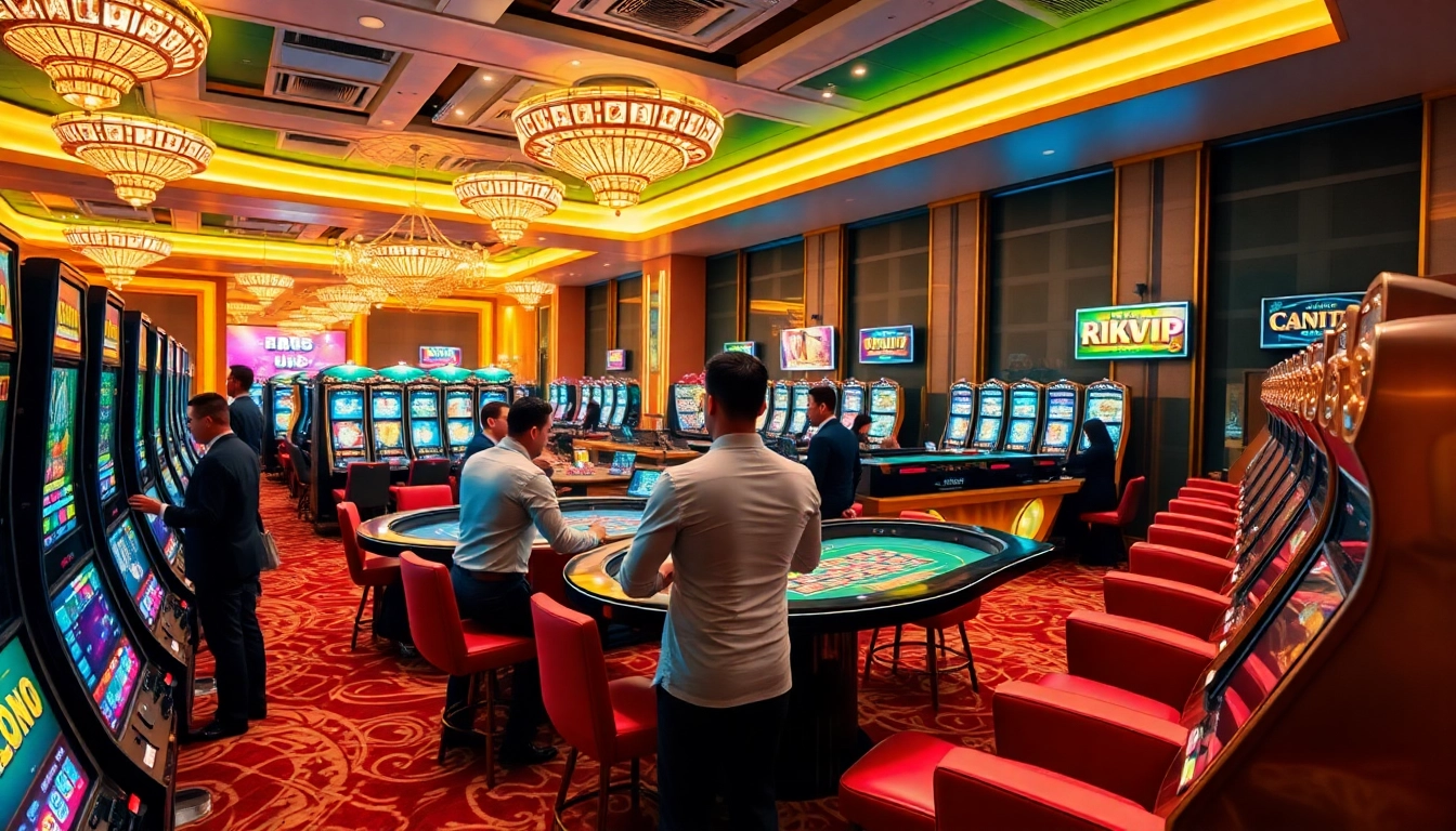 Experience the excitement of RIKVIP with dynamic gameplay at online casino tables featuring colorful graphics.