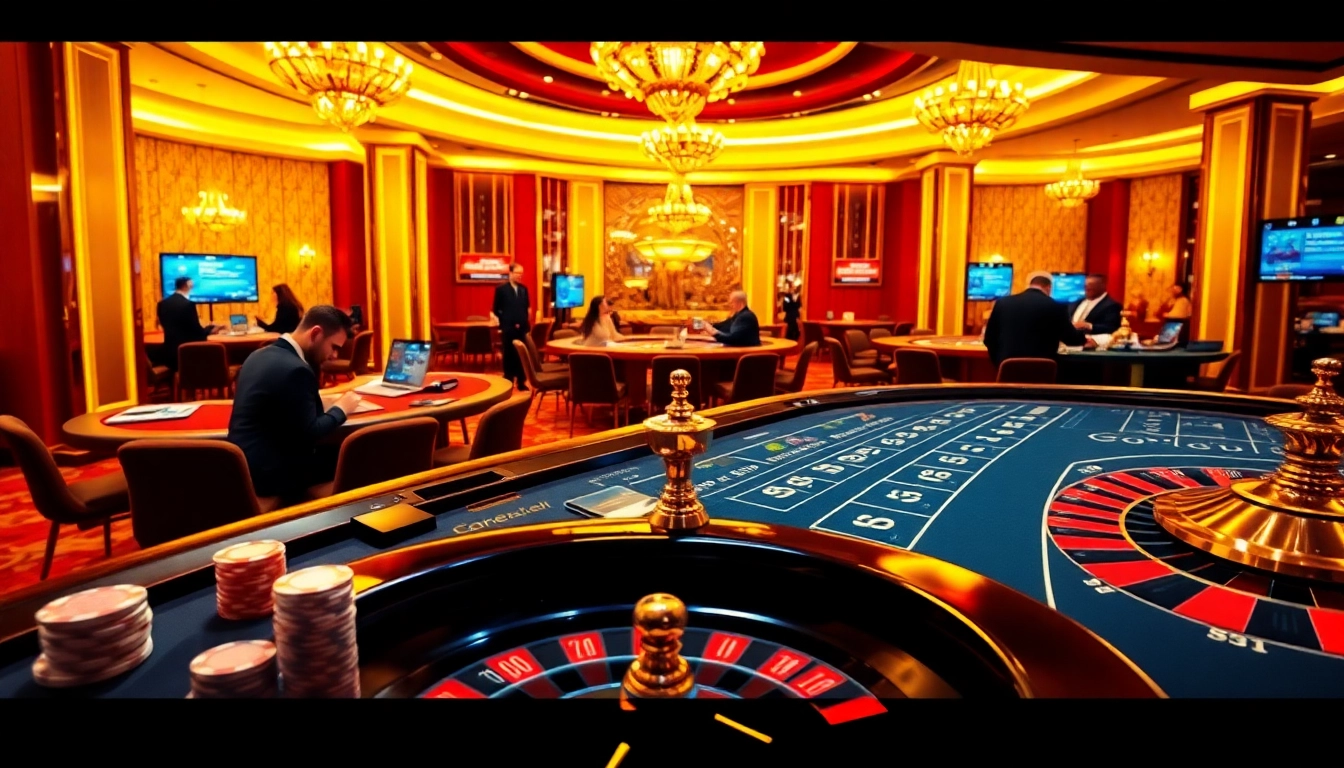 Engaged players enjoying dynamic games at a luxurious vipwin com casino.