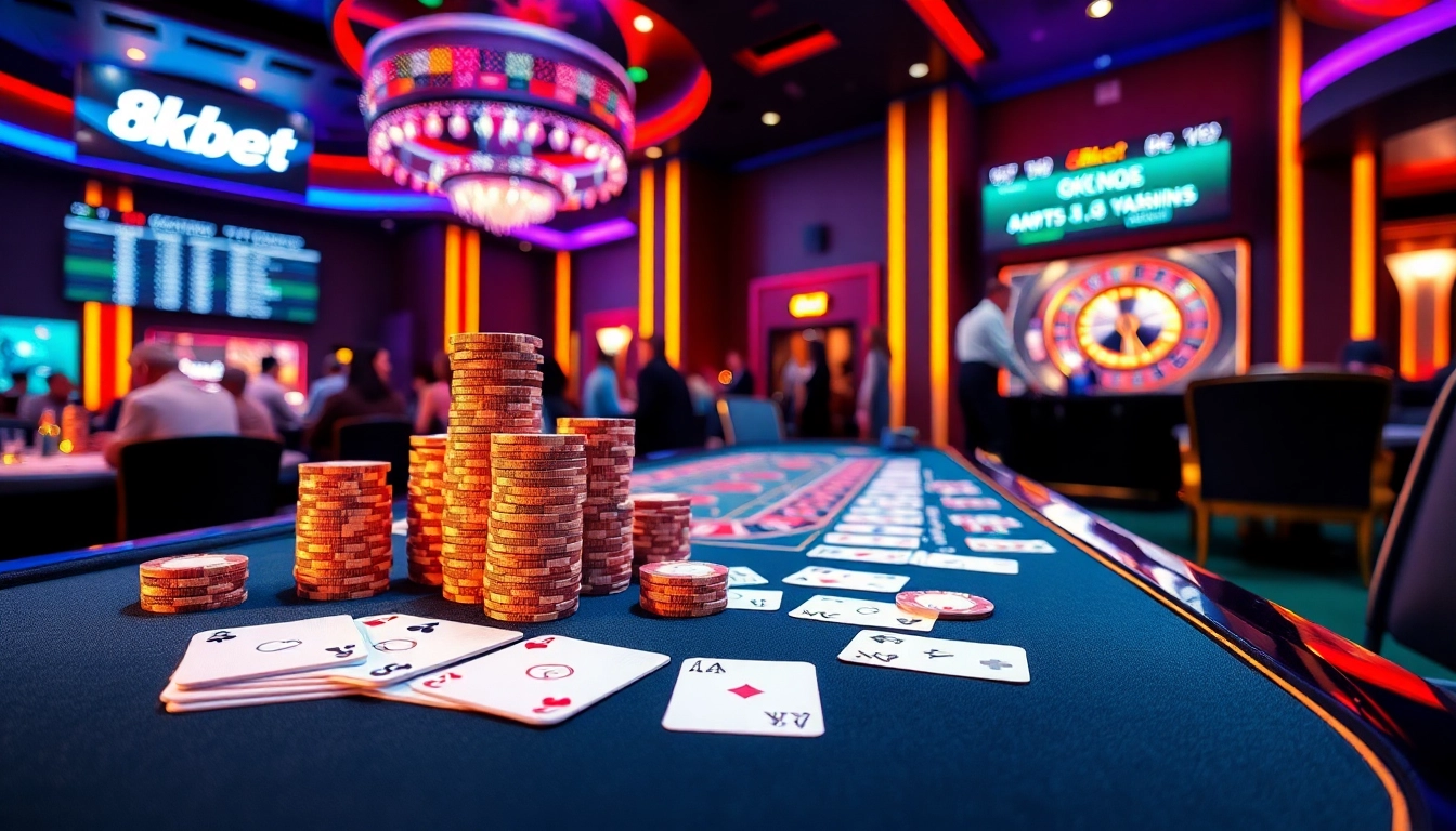 Experience the excitement of 8kbet casino with vibrant games and thrilling action.