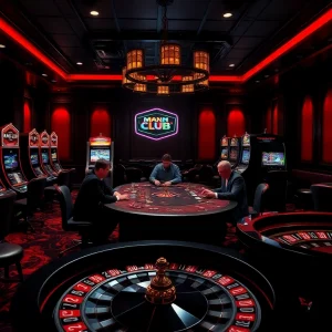 MANCLUB offers an exciting gambling experience with high-stakes poker action in a luxurious casino setting.