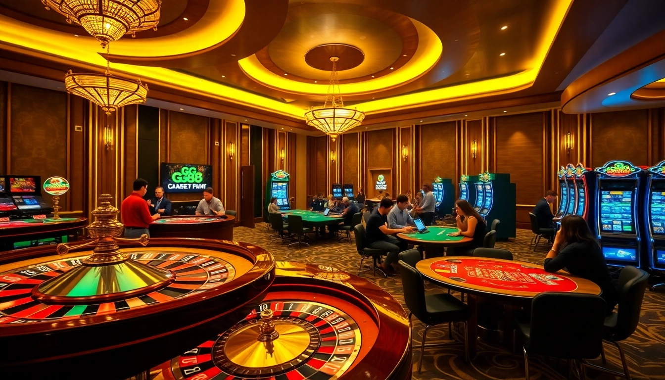 Engage with top games at GG 88 online casino featuring lively tables and vibrant slot machines.