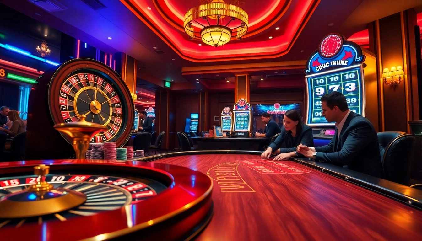 Engaged players betting at a high-end table in the vibrant BL555 family casino.