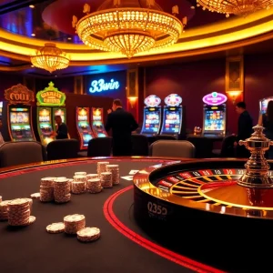 Experience the thrill of winning at 33win with vibrant casino games and elegant setups.