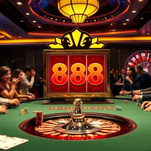 Experience the excitement of Big88 with a vibrant casino scene featuring an engaging slot machine.