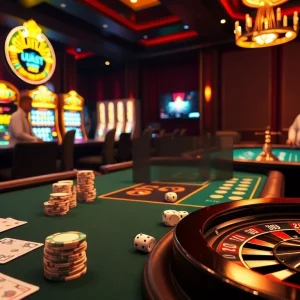 Players winning big at UU88's luxurious casino table games, showcasing excitement and action.