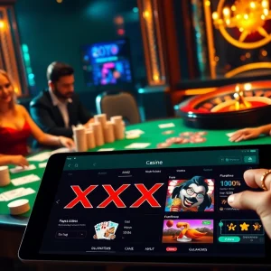 Engage with thrilling XXX game action at a luxurious casino table environment.