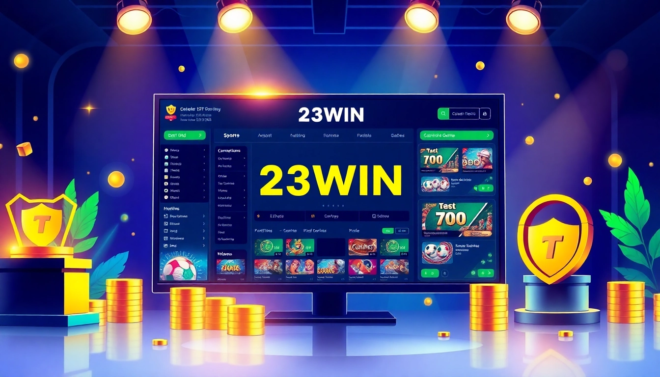 23WIN online gambling platform interface showcasing exciting betting options in a modern design.