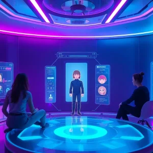 Engaging scene of users chatting with character ai nsfw, featuring vibrant digital interfaces.