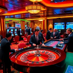 Players experiencing thrilling moments at FB88 online casino with vibrant games.