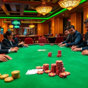 Experience the thrill of U888 poker with high-stakes play and luxurious casino elements.